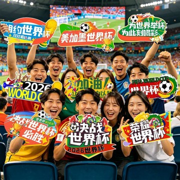 【可開發票】台灣出貨2026美加墨世界盃裝飾品手舉牌氛圍加油助威KT板酒吧氛圍拍照道具世界杯周邊 氛圍裝飾 派對佈置