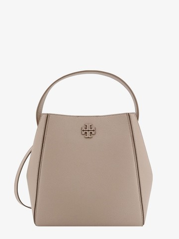 Leather shoulder bag with frontal embossed logo - TORY BURCH - gender_Woman