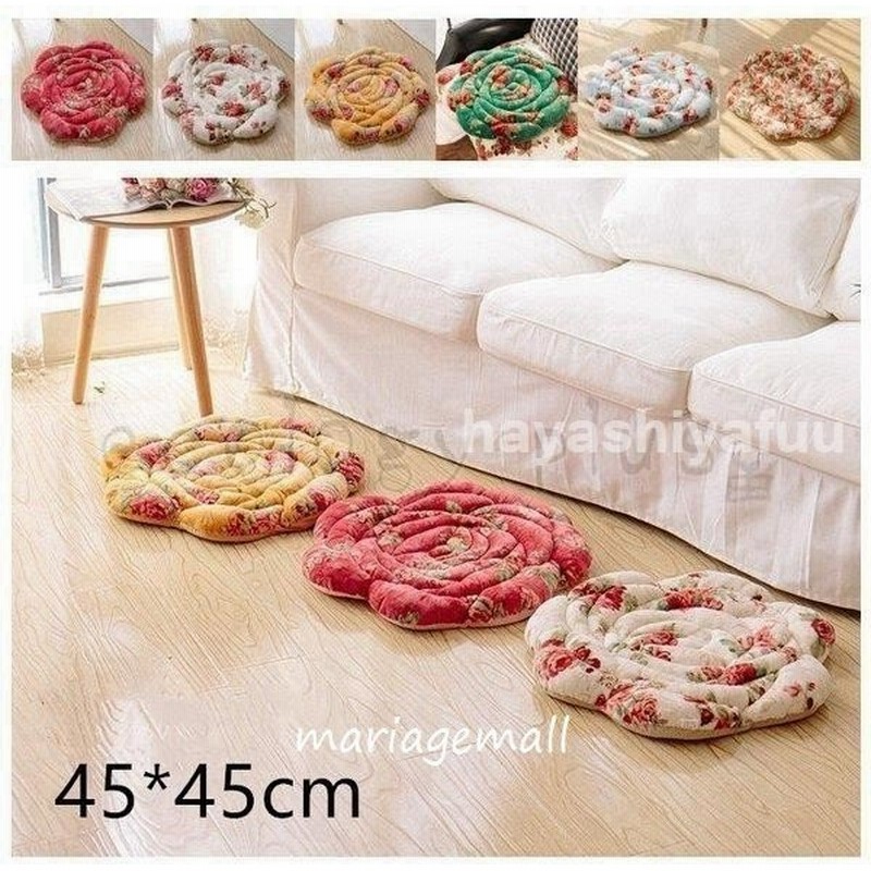 花柄チェアパットクッションラウンドクッション座布団丸座布団フロア円形丸型おしゃれかわいい北欧花柄和柄新居直径45cm 通販 Lineポイント最大get Lineショッピング