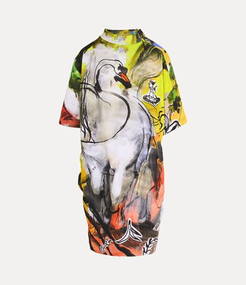 Vivienne Westwood Drunken T-shirt Dress Printed Med Co Felpa Wonderland L Women