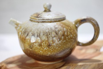 【送禮好物】170ml 柴燒茶壺 上釉燒 純手工製 名家葉敏祥作品