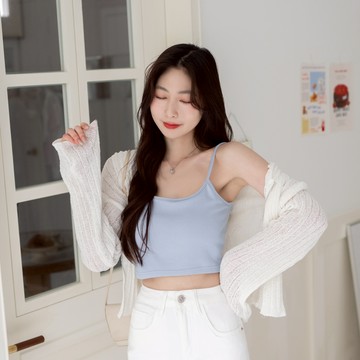 細肩空氣棉短版BRA TOP背心小可愛 RN215761 【現貨】