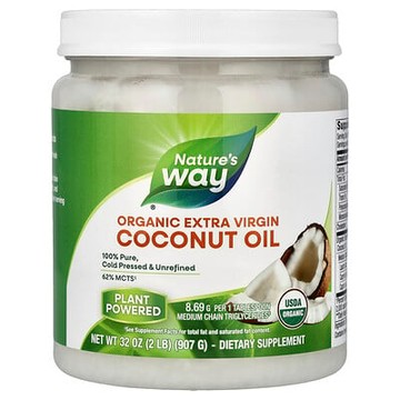 Nature's Way, 有機初榨椰子油，32 盎司（907 克）