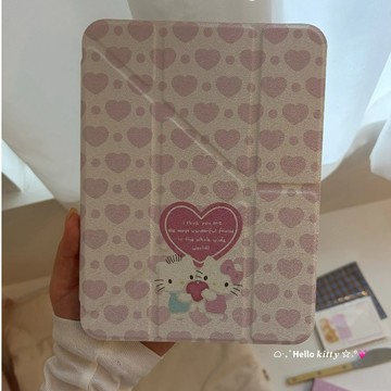 ins韓系少女粉 愛心 KT貓 iPad 2026 Pro11 Air 7 10.9 mini 6 9 8平板保護殼M4