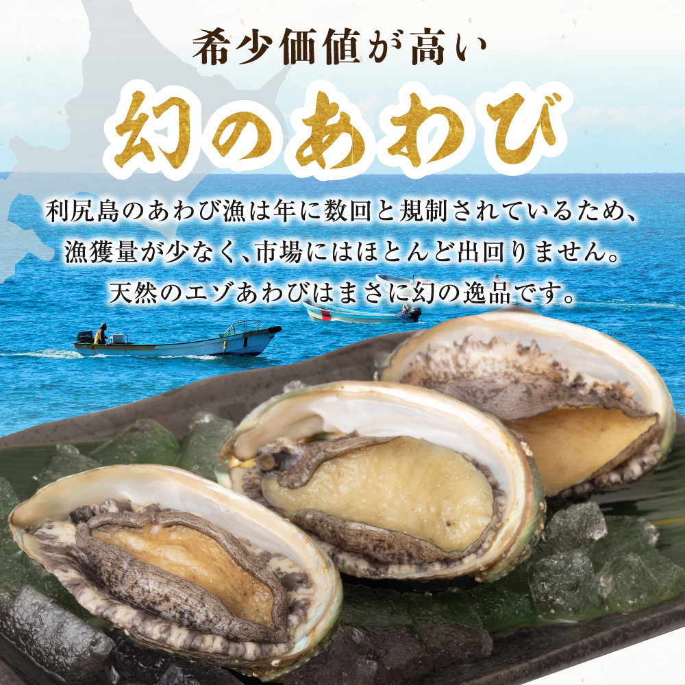 利尻島産 天然蝦夷『活』アワビ500g※オンライン決済限定