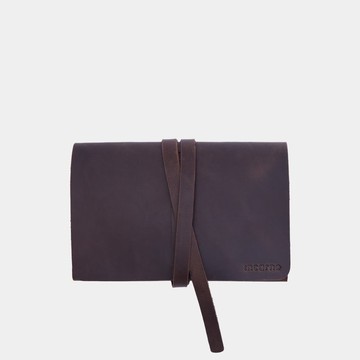 棕色皮革電線收納器 – 迷你皮革電線收納器