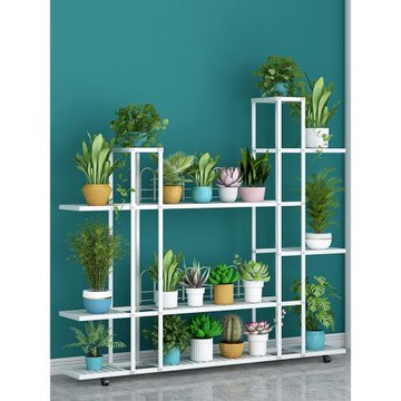 花架子客廳落地式陽臺置物架鐵藝花架裝飾布置花盆架子植物擺放架