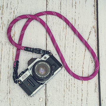 手工製造 紫色 快拆扣 登山繩 11mm 相機帶 兩組快拆扣