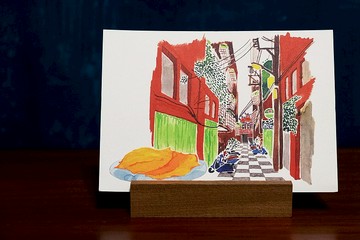 (加購) 港畔光曲－去基隆小旅行。手繪風明信片