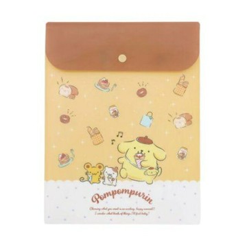 小禮堂 布丁狗 按鈕扣直式資料袋 (黃甜點款)