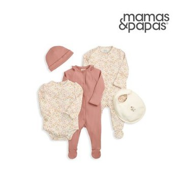 Mamas&Papas 紅粉野花5件組