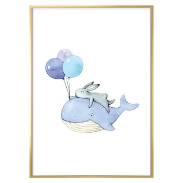 有框畫 一起去飛行  40 x 30cm  金色