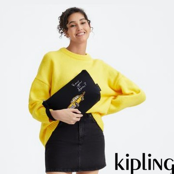 KIPLING | FRIENDS 紐約黑手拿收納包-NAOMI POUCH L
