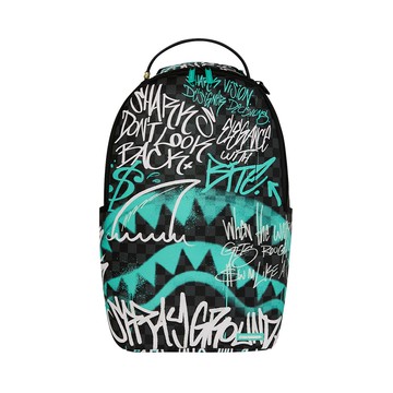 SPRAYGROUND 街頭潮流塗鴉鋸齒鯊大容量後背包 綠色 G622869