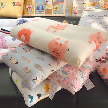 純棉兒童卡通小枕頭幼兒園單人羽絲絨小汽車枕芯男女整頭 一對拍2