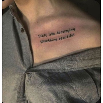 「毀滅-重生」I felt like destro... 紋身貼紙 微刺青 IG 抖音同款 超美 性感 紋身貼 設計