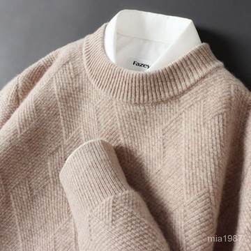 【精品男裝】 男生毛衣 花色毛衣 時尚拚色毛衣 秋冬假兩件羊毛衫 高級羊毛衫 寬鬆休閒毛衣 高領毛衣 WLVI