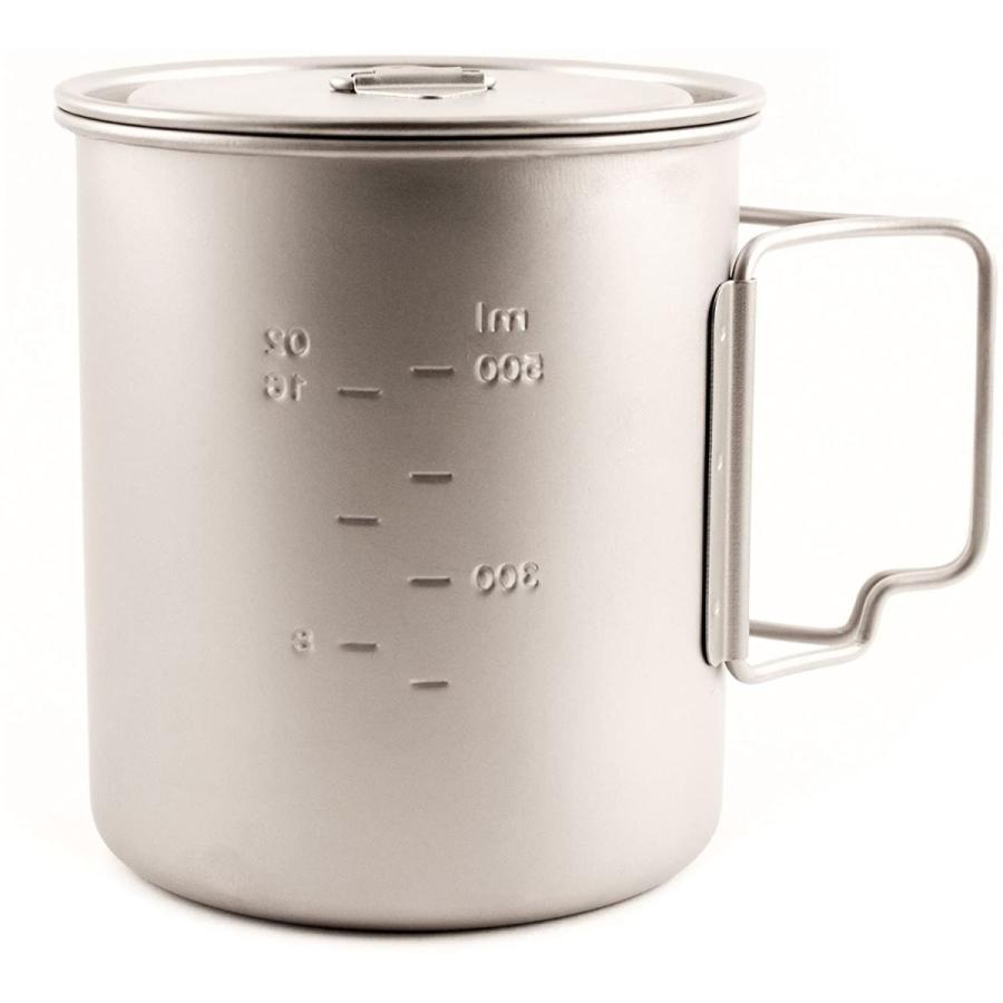 Core Element Dual Purpose Camping Mug or Pot with Lid 100% Titanium