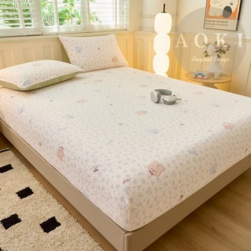 【MOFE】牛奶絨床包 裸睡床包 加熱 可烘乾 可機洗 床墊保護套 加厚床包 雙人加大 雙人床包 加厚加絨 法蘭絨床包