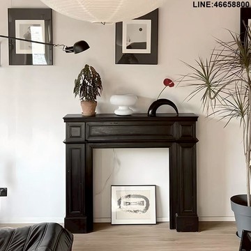 免運 熱銷 斗櫃 玄關櫃 邊櫃 裝飾櫃 餐邊櫃 入戶櫃 鞋櫃 美式復古壁爐架定制做舊原木色裝飾櫃客廳玄關法式白色櫃田園民宿 支持訂製
