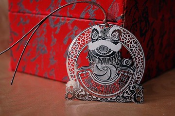 金屬書籤_祥獅獻瑞/吉祥平安