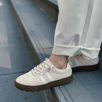 貓鬍鬚厚底德訓鞋-白桃子 台灣製 小白鞋 德訓鞋