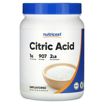 Nutricost, 檸檬酸，原味，32 盎司（907 克）