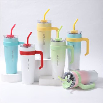 跨境新款大容量40oz汽車杯高顏值不銹鋼保溫杯吸管杯車載冰霸杯