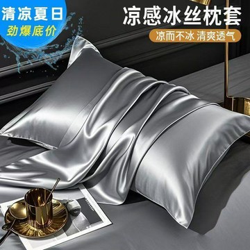 ⚡台灣出貨⚡水洗冰絲枕套夏季成人48x74cm枕頭套家用整頭枕芯內膽套2025新款