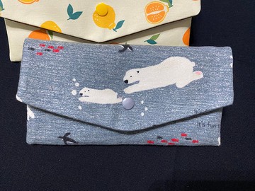 北極熊.愛 紅包袋 存摺包 口罩收納袋   面紙收納包 多功能小包超