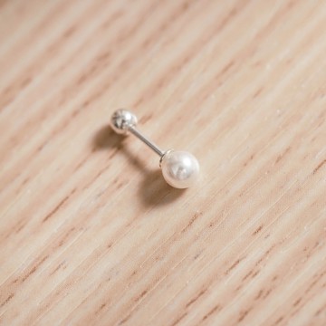 點點真心．純銀轉珠耳環(細針)