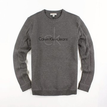 美國百分百【Calvin Klein】太空衣 潛水布 針織 拼接 CK 長袖T恤 T-shirt 大學T 灰色 XS-M號 H660