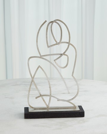 Wire Madonna Antiqued Bronze Sculpture