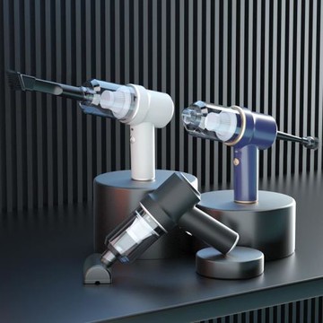 車載吸塵器手持無線 吸吹一體帶燈三合一迷你強勁吸力吸塵器跨境