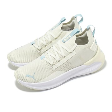 [ACS] Puma 慢跑鞋 Softride Symmetry Fuzion Wns 女鞋 米白 藍 襪套 緩衝 運動鞋 31046003