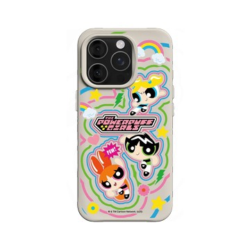 iPhone 16 Pro SolidX 貝殼灰 - The Powerpuff Girls 飛天小女警 - 可愛小女警線條款