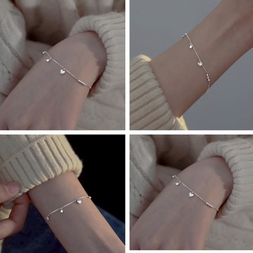 台灣現貨🎉手鍊 韓版輕奢甜美手鍊 手環 INS 光亮面愛心手鍊  時尚個性 新款潮 小紅書同款 日韓時尚甜美配飾JZ9