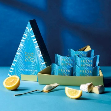 【PRESS BUTTER SAND】焦糖奶油夾心餅乾 5入(限量- 檸檬起司塔風味)｜生日禮｜低調奢華，品味之選