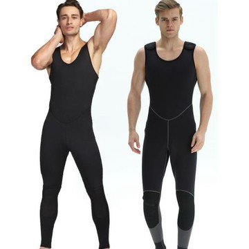 3MM潛水服保暖連體背帶無袖背心帆板沖浪褲男劃船泳褲保暖wetsuit