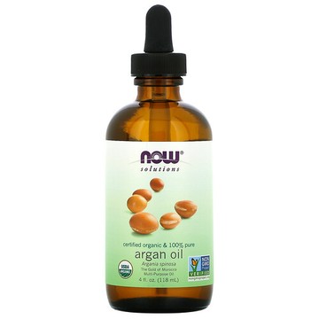 NOW Foods, Solutions，有機認可和純摩洛哥堅果油，4 液量盎司（118 毫升）