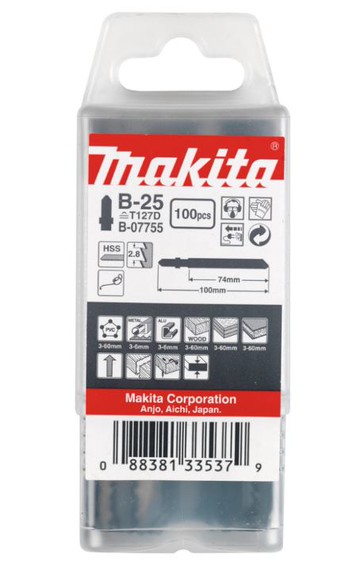 MAKITA 牧田 B-07755 B-25 線鋸片 100片 高速鋼 金屬 木材 塑料 鋁 日本製