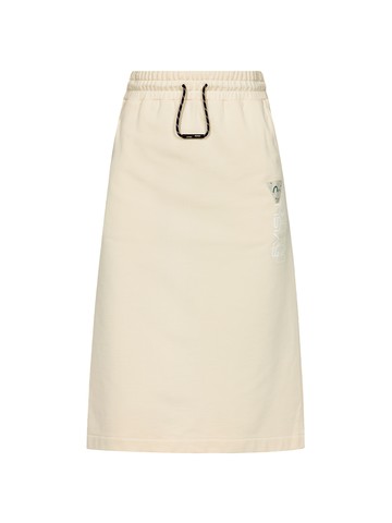 Logo Print and Seagull Badge Regular Fit Skirt