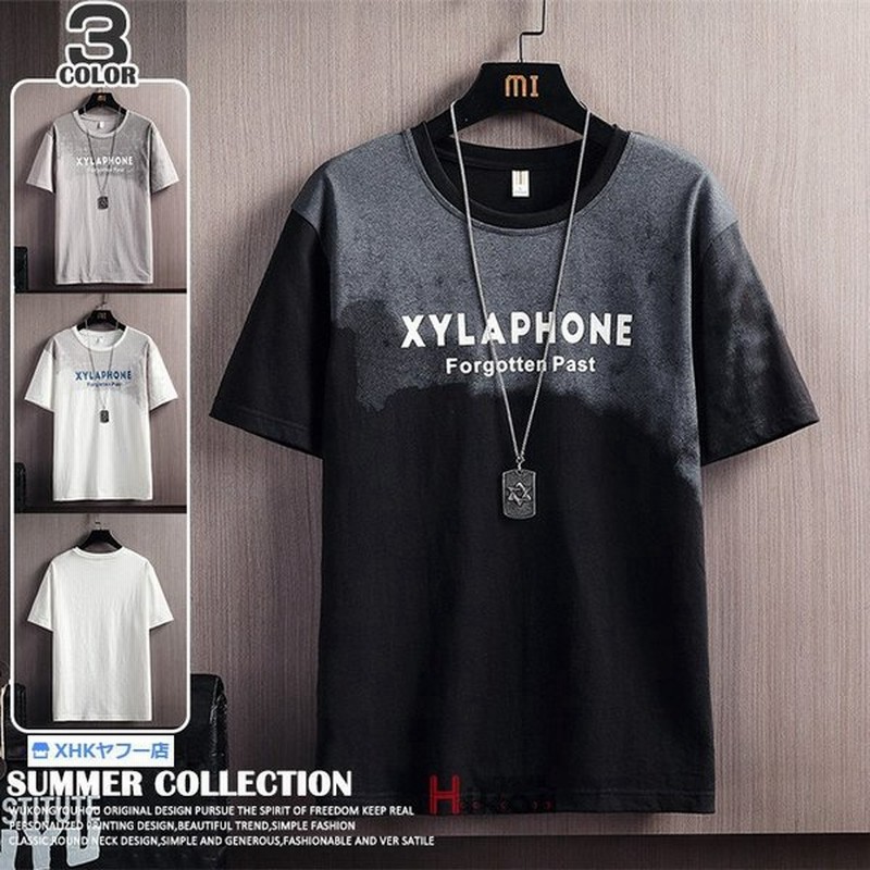 半袖tシャツメンズtシャツ英字プリントカットソー夏服カジュアルtシャツスリムファッション 通販 Lineポイント最大get Lineショッピング