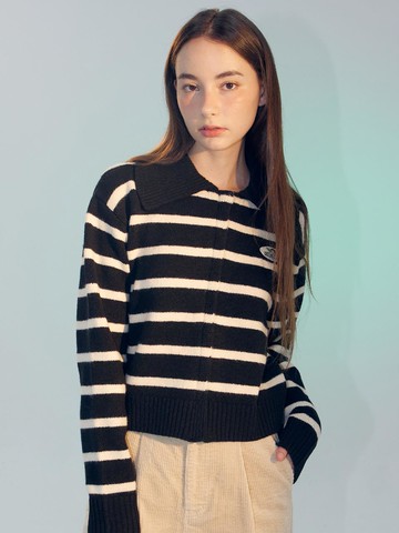 Loose Fit Zip-Up Cardigan [BLACK]