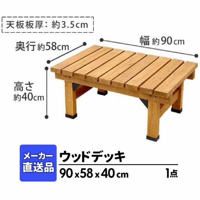 メーカー直送品 ウッドデッキ 幅90x奥行58 Sst Dec 50 庭 ベランダ おしゃれ ガーデニング デッキ縁台 ブラウン 茶 木製 通販 Lineポイント最大0 5 Get Lineショッピング