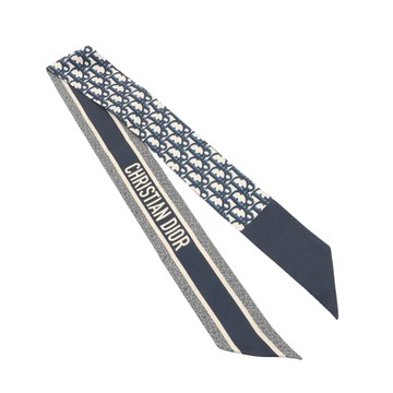 Dior 迪奧 絲巾 藍色 絲綢 【二手名牌BRAND OFF】