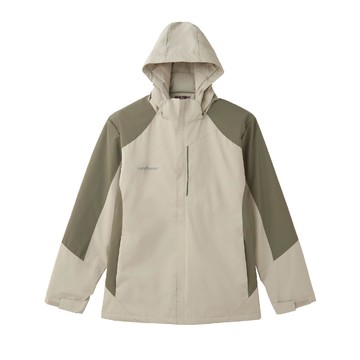 防風防水蓄熱保暖外套-奶杏色L