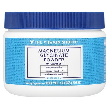 The Vitamin Shoppe, 甘氨酸鎂粉，原味，7.23 盎司（205 克）