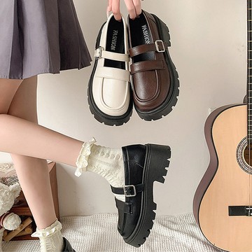 【韓國K.W.】Y7987韓國頂極好感上班族穿搭首選百搭樂福鞋(運動鞋/休閒鞋/厚底鞋)