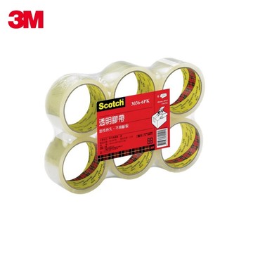 【阿翔小舖】『3M』Scotch 透明包裝膠帶3036S-6PK  6入裝  48MMX40YD